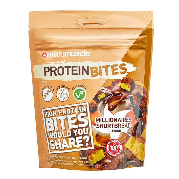 MaxiMuscle Protein Bites Millionaires Shortbread 110g