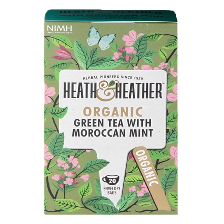 Heath & Heather Organic Green Tea & Moroccan Mint 20 Tea Bags GOODS Holland&Barrett   