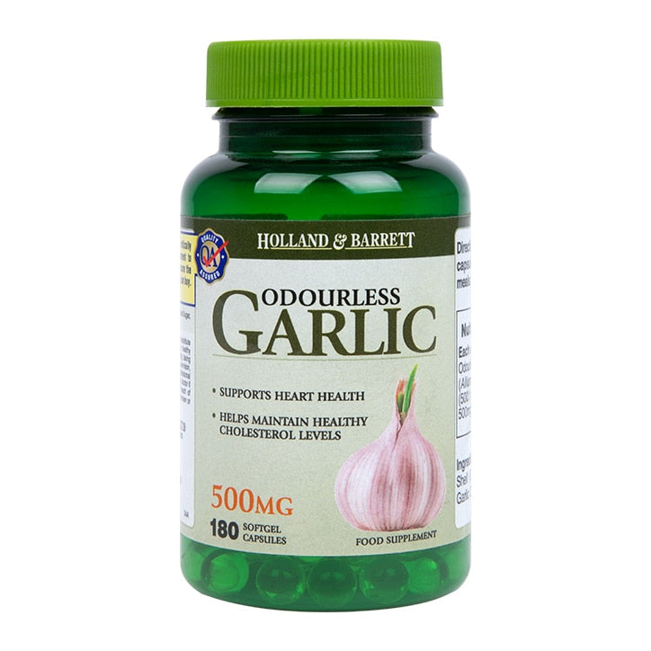 Holland & Barrett Odourless Garlic 500mg 180 Capsules GOODS Holland&Barrett   