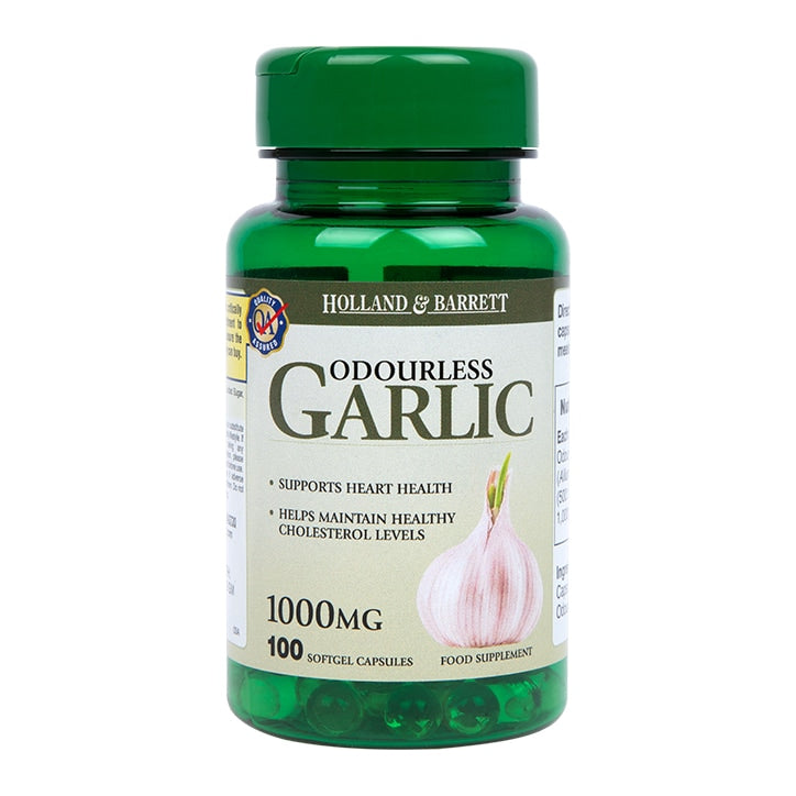 Holland & Barrett Odourless Garlic 1000mg 100 Capsules GOODS Holland&Barrett   