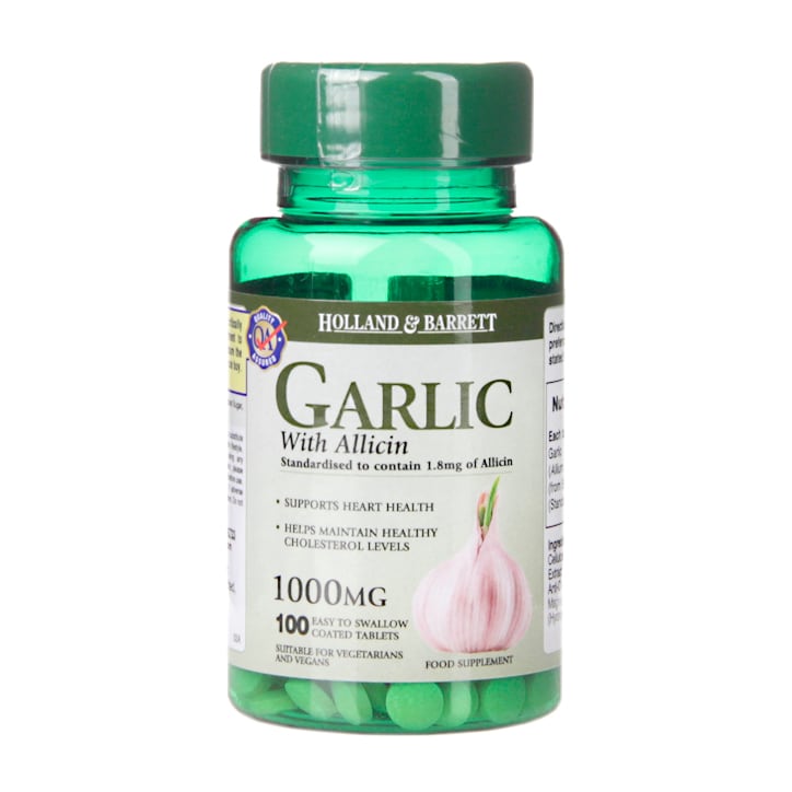 Holland & Barrett Garlic With Allicin 1000mg 100 Tablets GOODS Holland&Barrett   