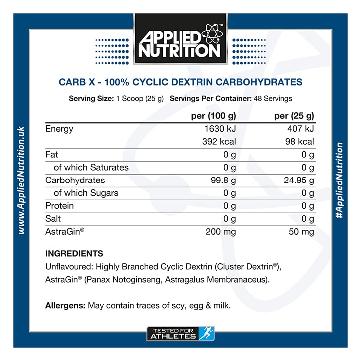 Applied Nutrition Carb X Unflavoured 1200g GOODS Holland&Barrett   