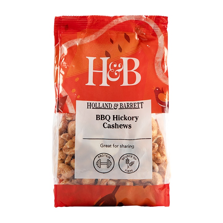 Holland & Barrett BBQ Hickory Cashews 200g Cashew Nuts Holland&Barrett   