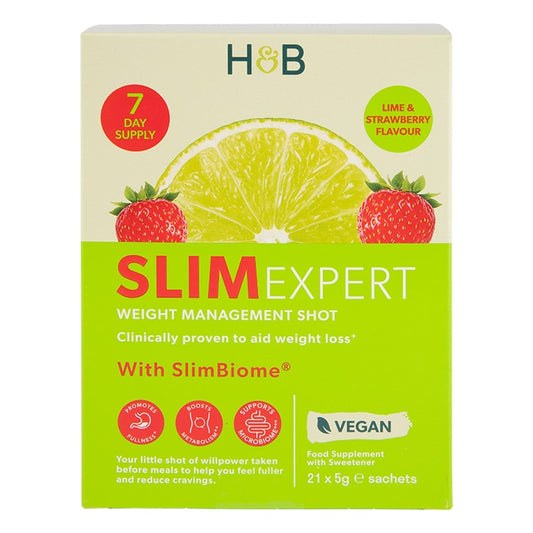 Holland & Barrett SlimExpert Strawberry & Lime Shots Flavour 21 Sachets Slimming Holland&Barrett   