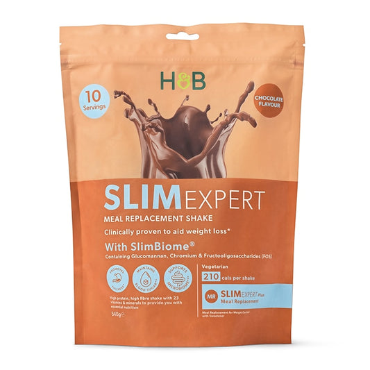 Holland & Barrett SlimExpert Meal Replacement Shake Chocolate Flavour 540g Meal Replacement Shakes Holland&Barrett   