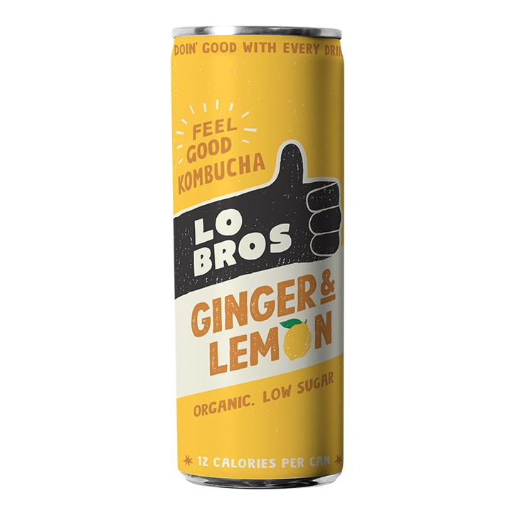 Lo Bros Lemon & Ginger Kombucha 250ml Drinks Holland&Barrett   