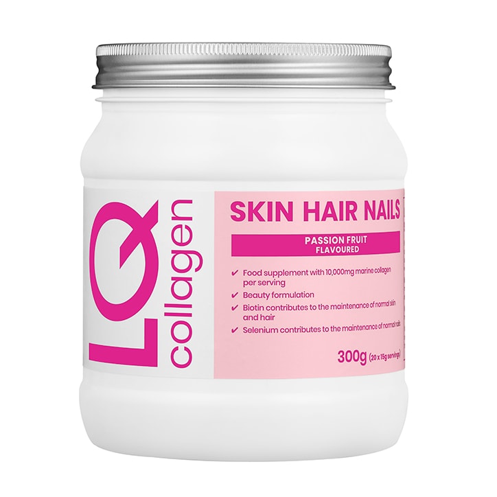 LQ Skin Hair Nails Collagen Passion Fruit Flavoured Powder 300g GOODS Holland&Barrett   