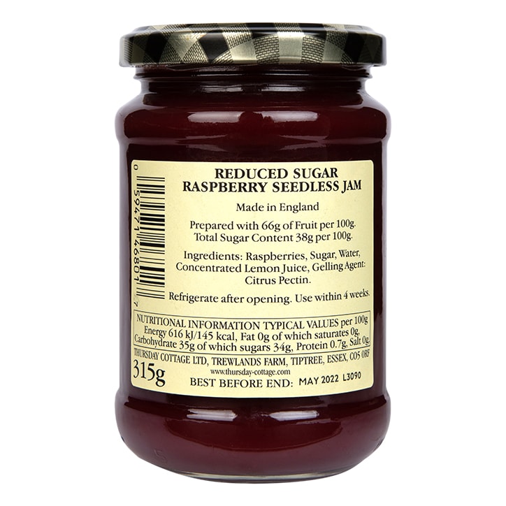 Thursday Cottage Reduced Sugar Raspberry Seedless Jam 315g GOODS Holland&Barrett   