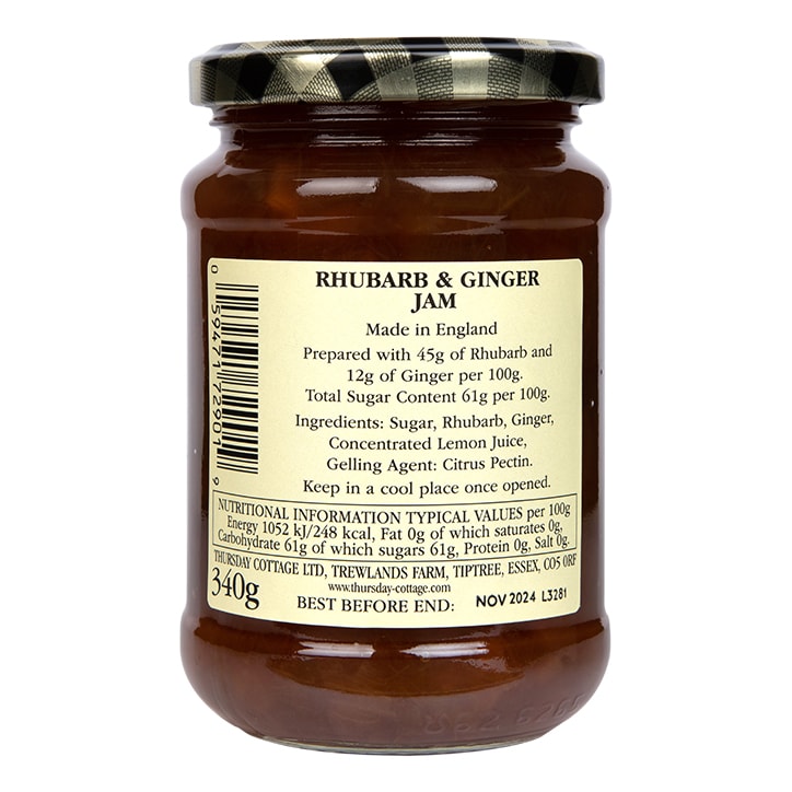 Thursday Cottage Rhubarb & Ginger Jam 340g GOODS Holland&Barrett   