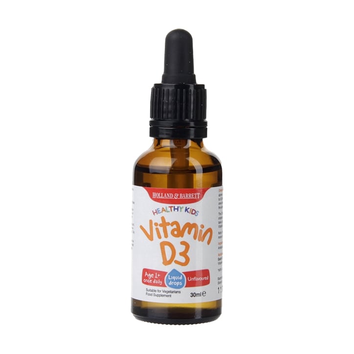 Holland & Barrett Healthy Kids Vitamin D3 Drops 30ml GOODS Holland&Barrett   