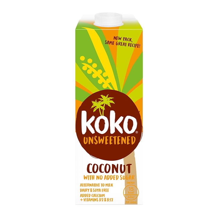 Koko Dairy Free Unsweetened UHT Coconut Milk 1Ltr GOODS Holland&Barrett   