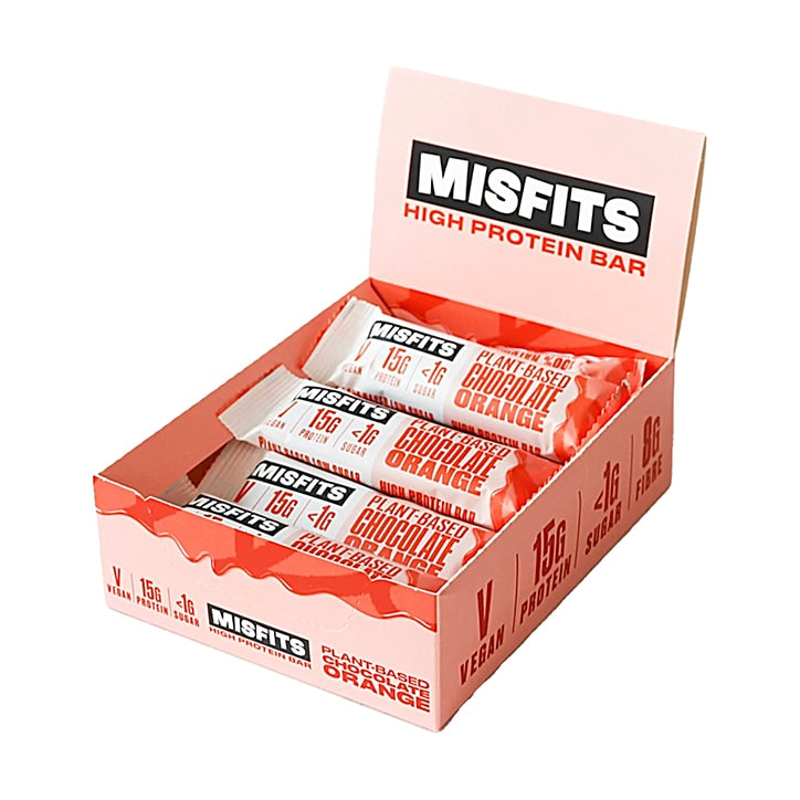 Misfits Chocolate Orange Vegan Protein Bar 12 x 45g Protein Bars Holland&Barrett   