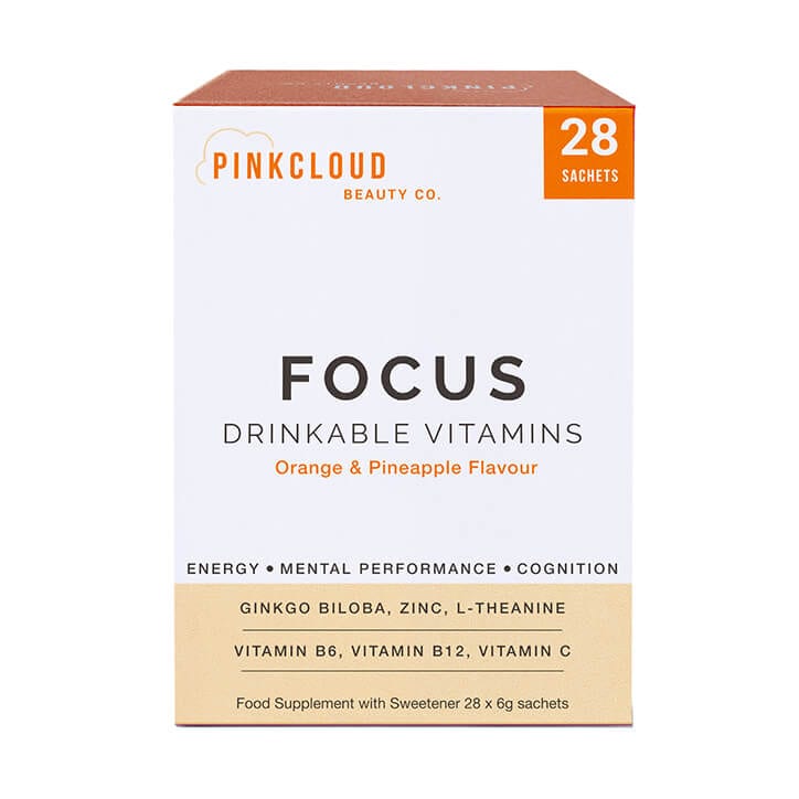 Pink Cloud Focus Drinkable Vitamins Orange & Pineapple 28 Sachets