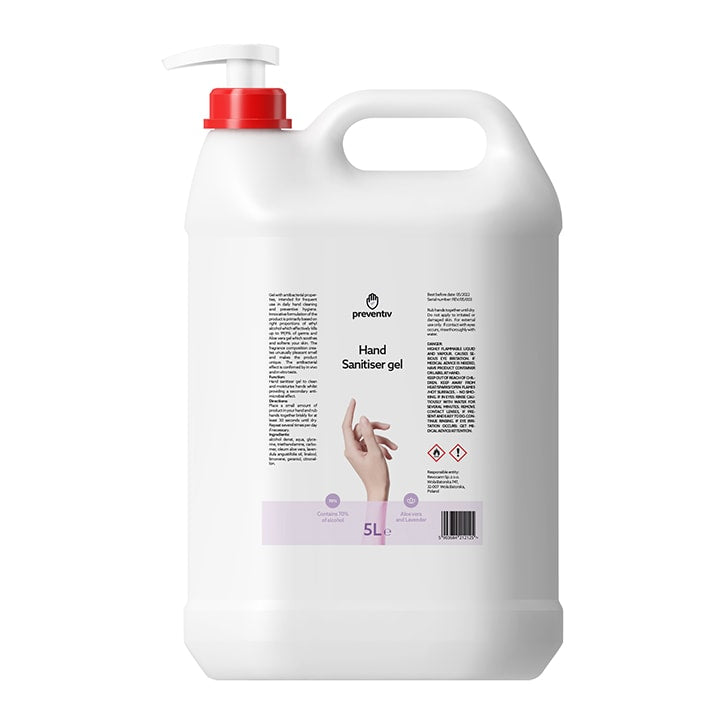 Preventiv Hand Sanitiser Gel 5L