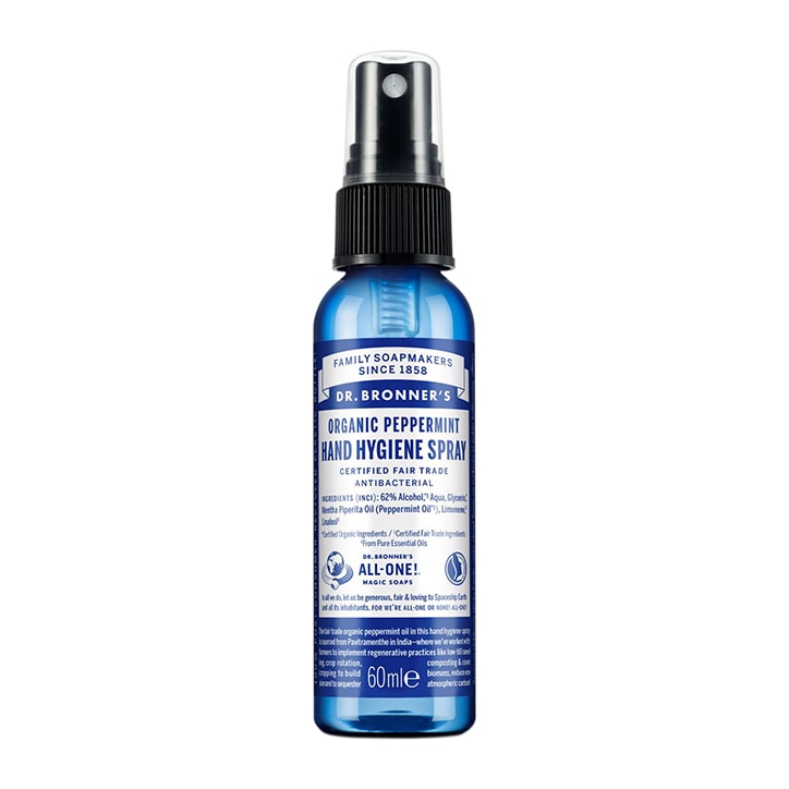 Dr Bronner's Lavender Hand Hygiene Spray 60ml Natural Hand & Nail Care Holland&Barrett Select Strength, Flavour or Colour:  