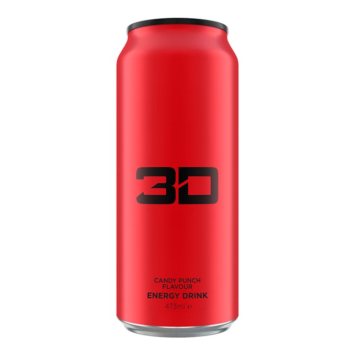 3D Energy Red Candy Punch 473ml Energy Drinks Holland&Barrett   