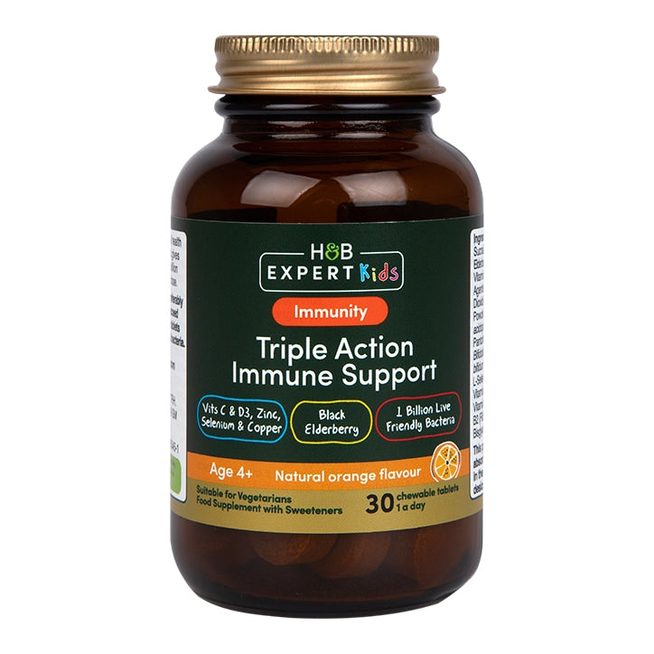 H&B Expert Kids Triple Action Immunity Support 30 Chewables Children's Health Vitamins Holland&Barrett   