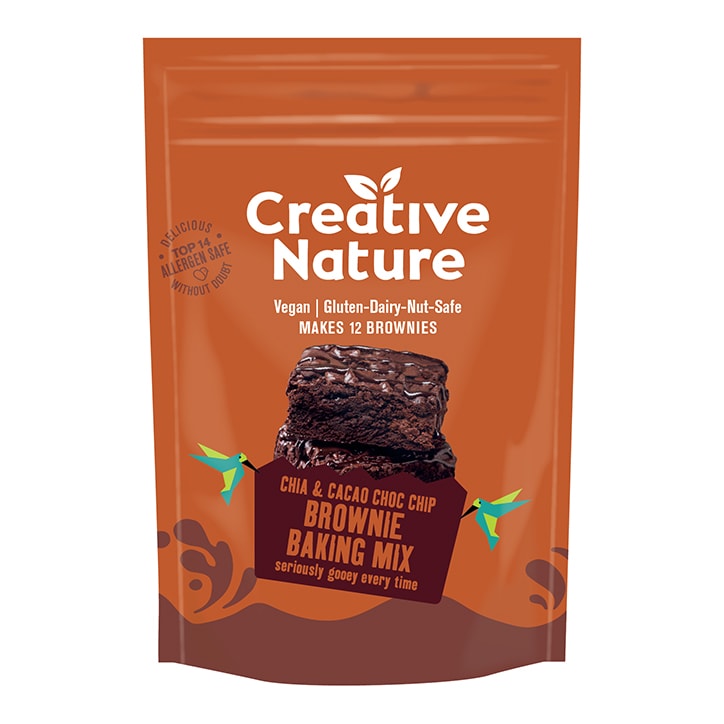 Creative Nature Chai Cacao Choc Chip Brownie Mix 250g Baking Mixes Holland&Barrett   