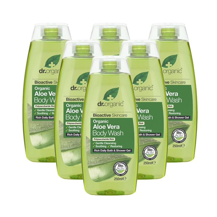 Dr Organic Aloe Vera Bodywash Bundle 6 x 250ml GOODS Holland&Barrett   