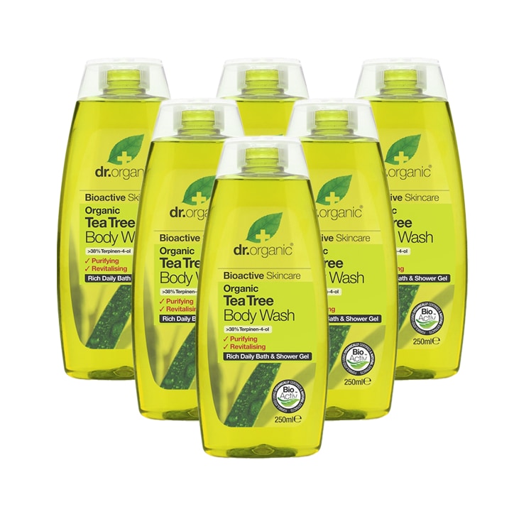 Dr Organic Tea Tree Bodywash Bundle 6 x 250ml