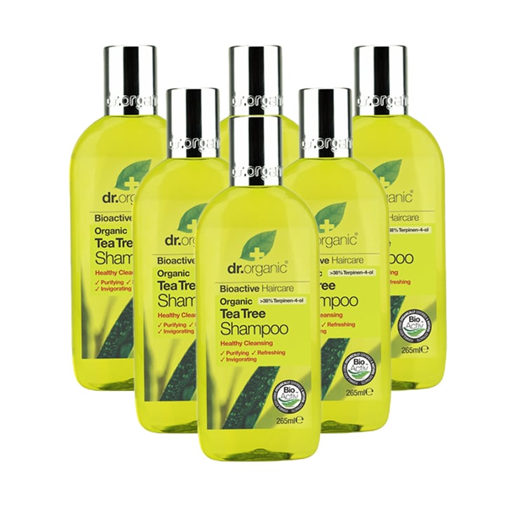 Dr Organic Tea Tree Shampoo Bundle 6 x 265ml GOODS Holland&Barrett   