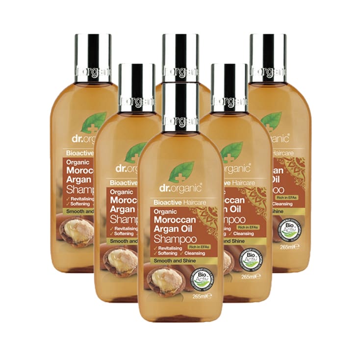 Dr Organic Moroccan Argan Oil Shampoo Bundle 6 x 265ml