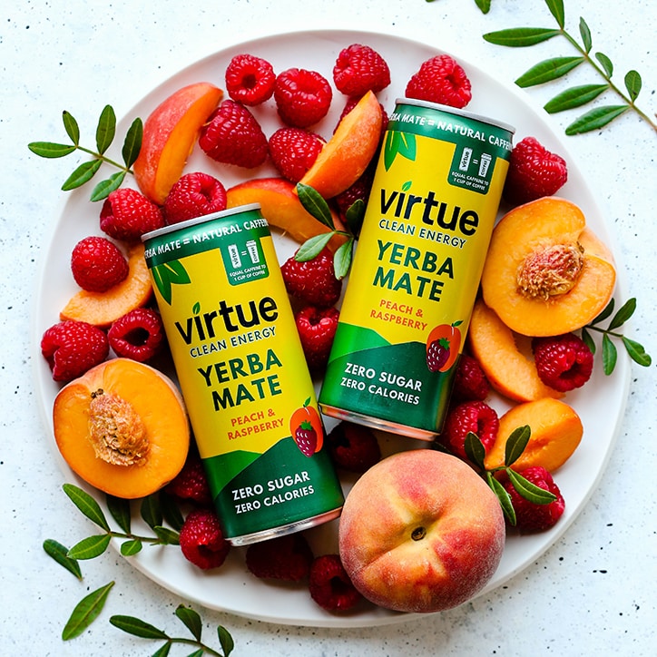 Peach Yerba Mate Drink, Natural Caffeine