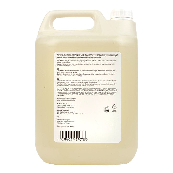 Clean Me Tea Tree & Mint Shampoo 5L