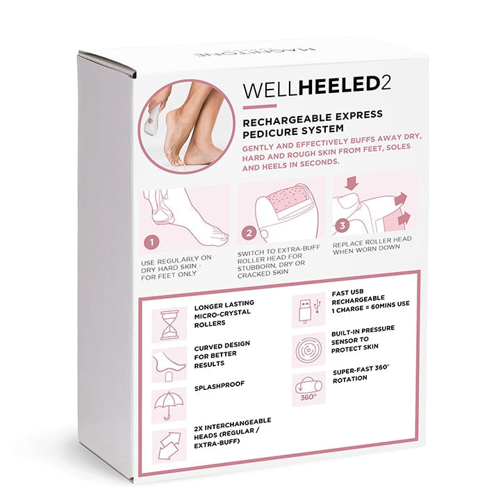 Magnitone Well Heeled 2 Rechargeable Express Pedicure System Natural Hand & Nail Care Holland&Barrett   