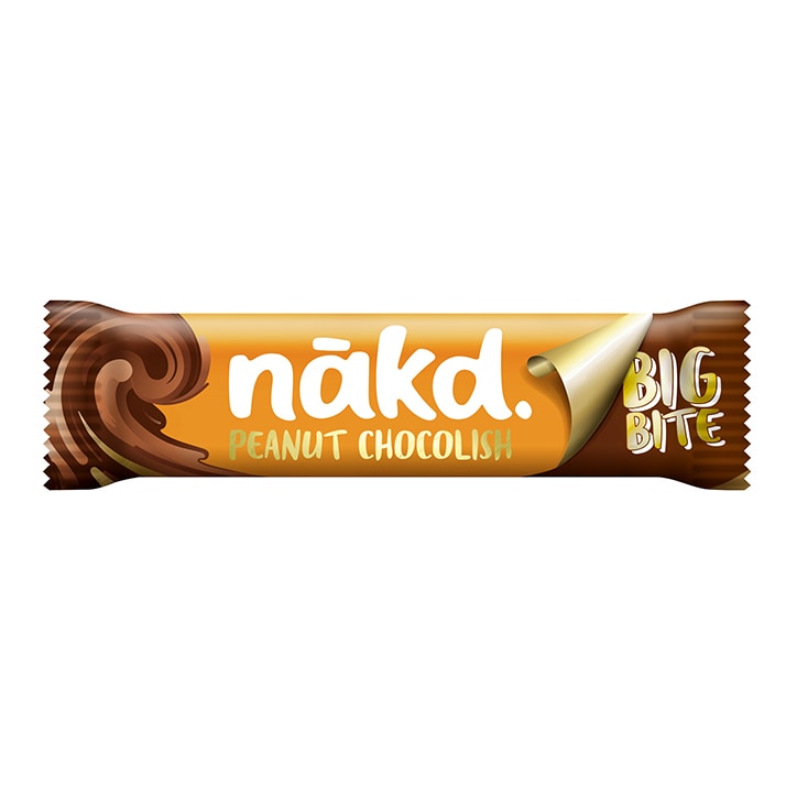 Nakd Peanut Chocolish Big Bite Fruit, Peanut & Cocoa Bar 50g Fruit & Nut Bars Holland&Barrett   