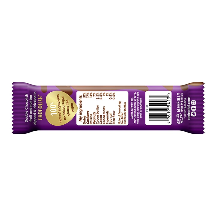 Nakd Double Chocolish Big Bite Fruit, Nut & Cocoa Bar 50g Fruit & Nut Bars Holland&Barrett   