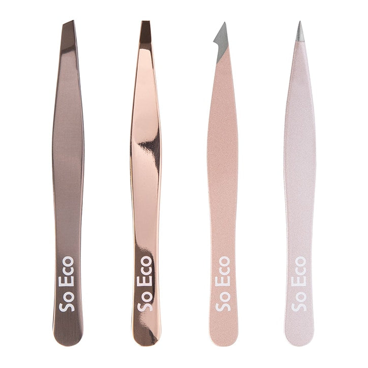 So Eco 4-Piece Rose Gold Tweezer Set GOODS Holland&Barrett   