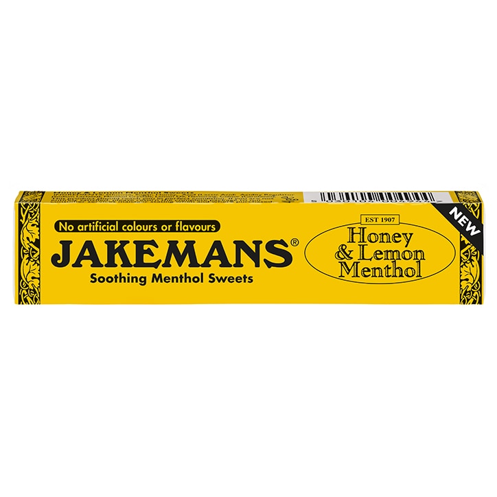 Jakemans Honey & Lemon Soothing Menthol Sweets 41g Stick Pack GOODS Holland&Barrett   