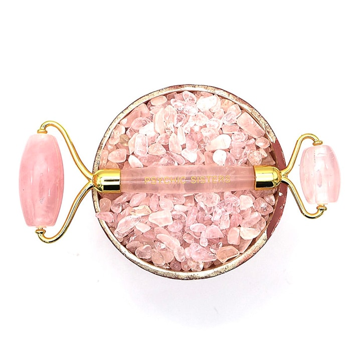 Psychic Sisters Rose Quartz Facial Roller GOODS Holland&Barrett   