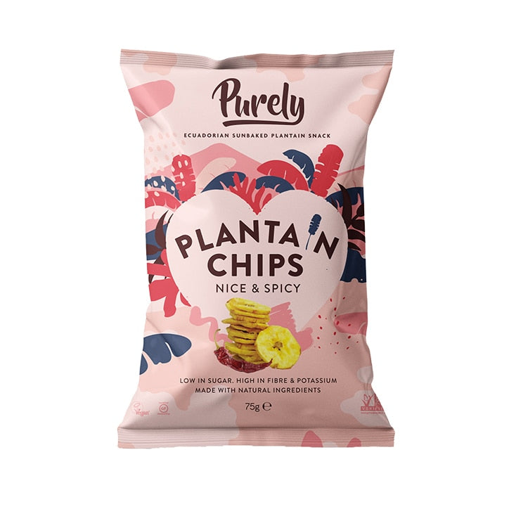 Purely Plantain Chips Nice & Spicy 75g