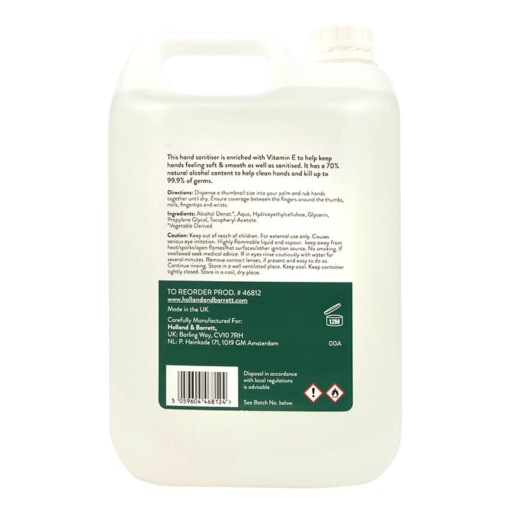 Holland & Barrett Antibacterial Hand Sanitiser 5L