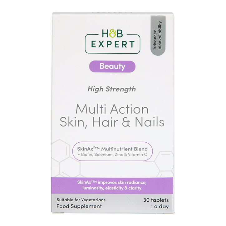 H&B Expert Multi Action Skin Hair and Nails 30 Tablets Hair, Skin & Nails Vitamins Holland&Barrett   