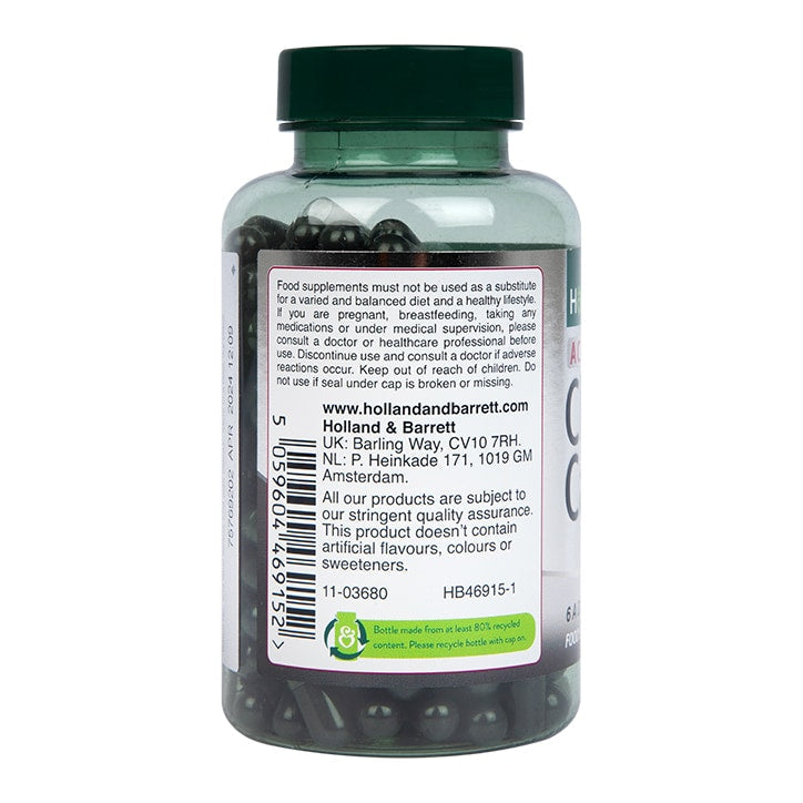 Holland & Barrett Activated Charcoal 1560mg 120 Capsules GOODS Holland&Barrett   