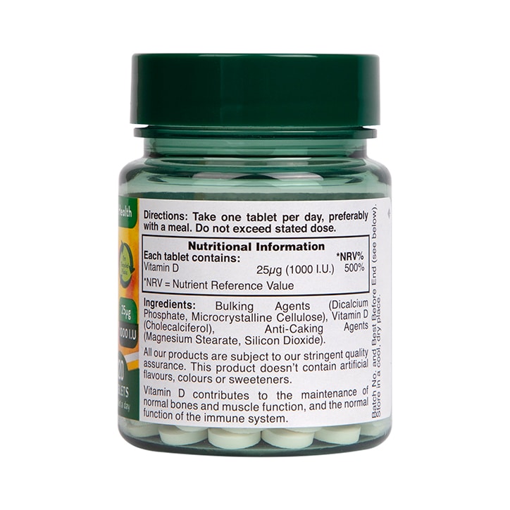 Holland & Barrett Vitamin D3 1000 I.U 25ug 120 Tablets GOODS Holland&Barrett   