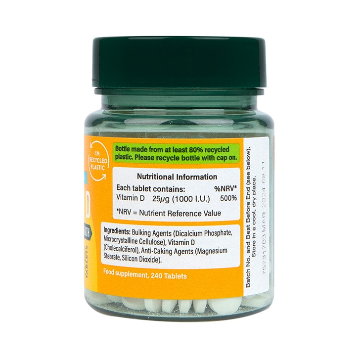 Holland & Barrett Vitamin D3 1000 I.U 25ug 240 Tablets GOODS Holland&Barrett   