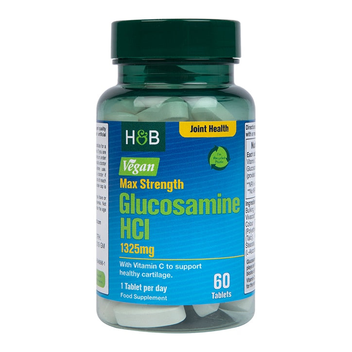 Holland & Barrett Vegan Max Strength Glucosamine HCI 1325mg 60 Tablets GOODS Holland&Barrett   