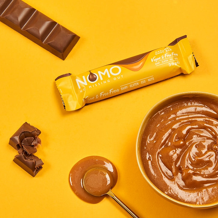 NOMO Vegan Caramel Filled Choc Bar 38g Chocolate Holland&Barrett   