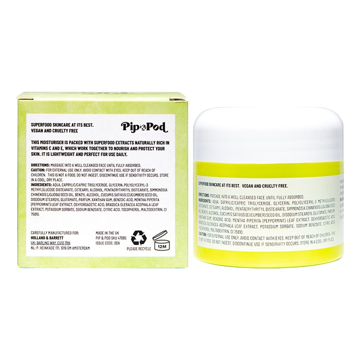 Pip & Pod Cucumber, Mint & Kale Moisturiser 50ml