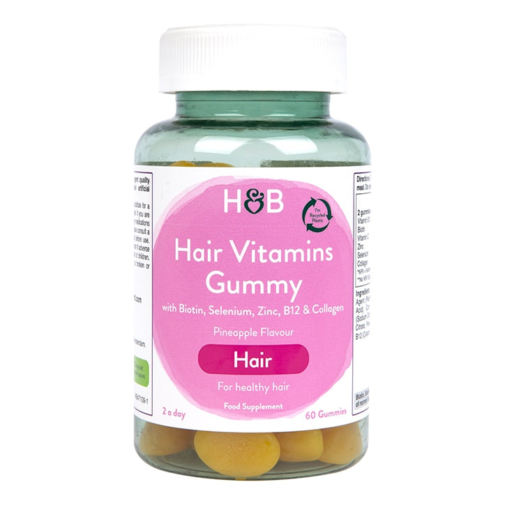 Holland & Barrett Hair Vitamin Pineapple Flavour 60 Gummies Hair, Skin & Nails Vitamins Holland&Barrett   