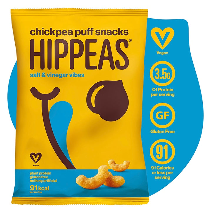 Hippeas Salt & Vinegar Vibes Chickpea Puff Snacks 22g Crisps & Chips Holland&Barrett   