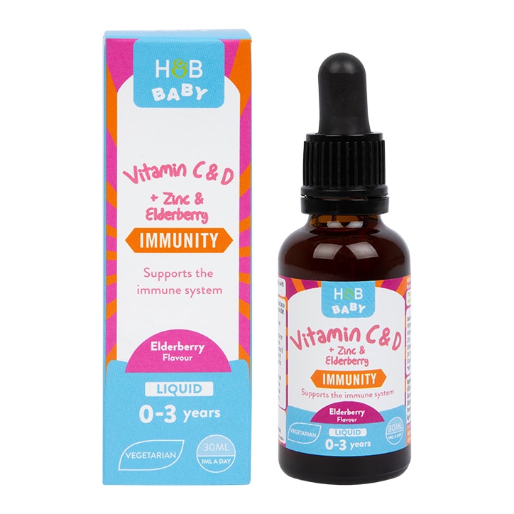 Holland & Barrett Baby Vitamin C&D + Zinc & Elderberry Immunity Liquid 30ml GOODS Holland&Barrett   