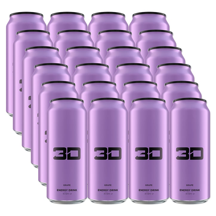 3D Energy Purple Grape Box 24 x 473ml GOODS Holland&Barrett   