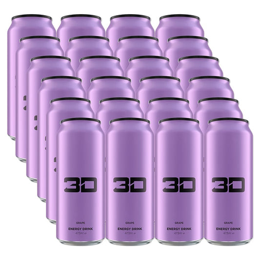3D Energy Purple Grape Box 24 x 473ml Energy Drinks Holland&Barrett   
