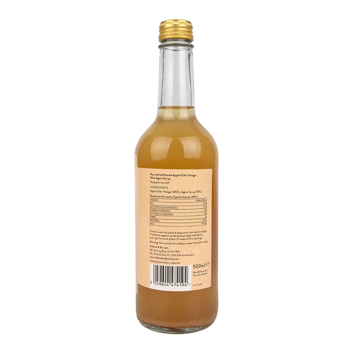 Holland & Barrett Apple Cider Vinegar with Agave 500ml GOODS Holland&Barrett   