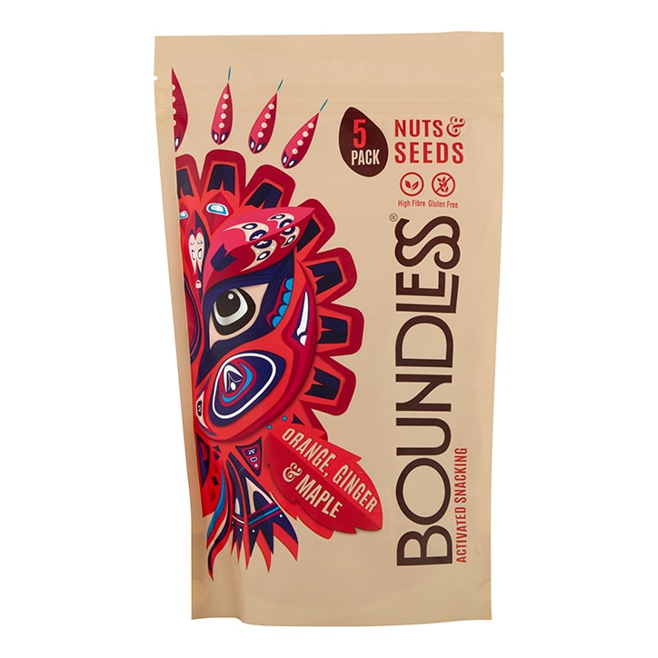 Boundless Orange, Ginger & Maple Activated Snacking Multipack 5 x 30g GOODS Holland&Barrett   